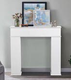 Witte decoratieve haard met opbergruimte – 107 cm breed, Verzenden, Nieuw