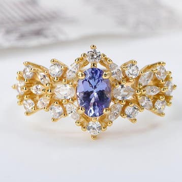 Zonder minimumprijs - Ring - 18 karaat Geel goud, Zilver,, Sieraden, Tassen en Uiterlijk, Nieuw