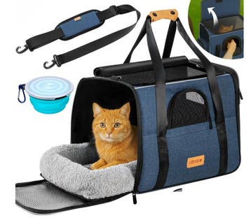 Kattentransportbox blauw 44x34x31cm tot 20kg (Huisdieren), Verzenden, Nieuw