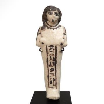 Oude Egypte, Nieuwe rijk Faience Tweekleurige shabti van, Antiek en Kunst