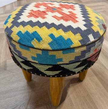 Poef Kelim - ( unused ) - kelim handgeweven - Kelim - 47 cm, Nieuw