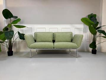Brühl Roro Medium Stoff Groen Sofa Showmodel, Tweepersoons, Ophalen of Verzenden, Zo goed als nieuw, Rechte bank