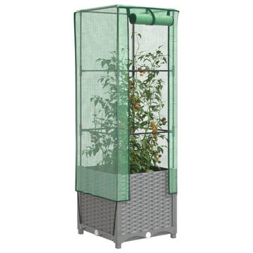 vidaXL Plantenbak verhoogd met kashoes 40x40x139 cm, Verzenden, Nieuw, Minder dan 60 cm, 60 cm of meer