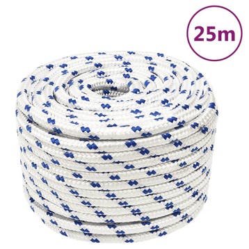 vidaXL Boot touw 14 mm 25 m polypropyleen wit, Verzenden, Nieuw