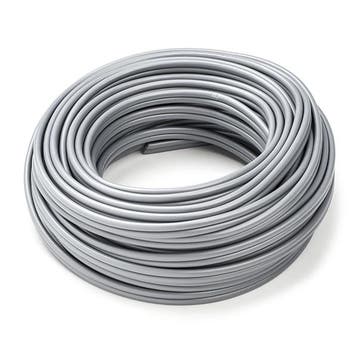 Tweelingsnoer | 2x 0.75 mm² | 10 meter (Zilver), Verzenden, Nieuw