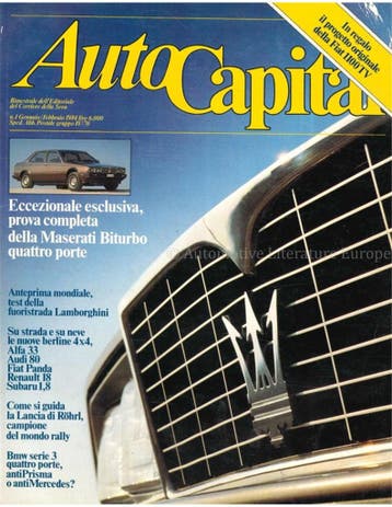 1984 AUTOCAPITAL MAGAZINE 01 ITALIAANS, Nieuw, Author