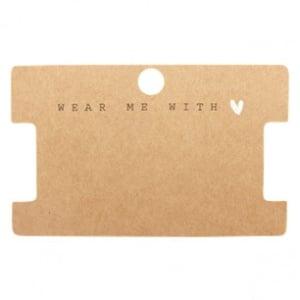 10 x Sieraden kaartjes Wear Me With  Brown 10 x 6cm, Ophalen of Verzenden, Nieuw