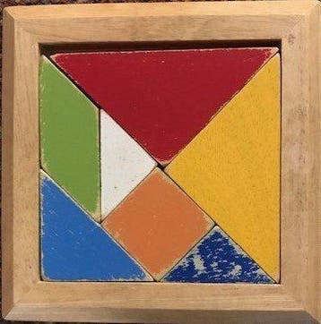Puzzel geometrische figuurtjes 7 stukjes (zie omschr), Verzenden, Nieuw