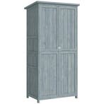 Weerbestendige Houten Tuinkast Met Dubbele Deur En Magneetsl, Tuin en Terras, Tuinsets en Loungesets, Verzenden, Nieuw