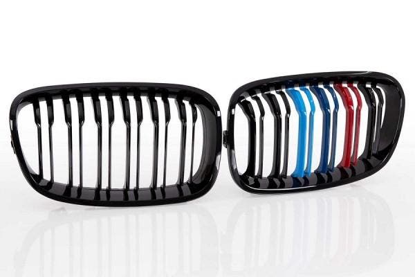 Grill Nieren BMW F20/F21 11-15 Glans Zwart Dubbel Spaak M .., Auto-onderdelen, Overige Auto-onderdelen, Ophalen of Verzenden