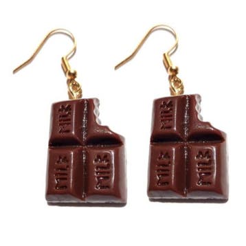 Fako Bijoux - Oorbellen - Chocolade Blokjes - Candy -, Verzenden, Nieuw