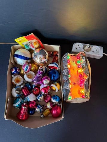 Kerstboomversiering (40) - Glas - handgemaakt, Diversen, Nieuw