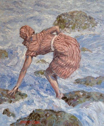 Chris van Dijk (1952) Impressionist -  Prudence entre les
