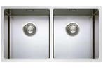 Dubbele gepolijste spoelbak met afvoerset | RVS | 865x440..., Verzenden, Nieuw in verpakking