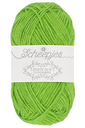 Scheepjes Linen Soft - 627 appelgroen - Linnen/Katoen Gare, Ophalen of Verzenden, Nieuw