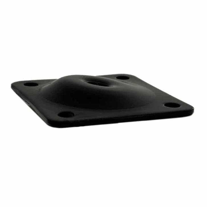 Zwarte bevestigingsplaat schuin 47x47mm met M8 schroefdraad, Huis en Inrichting, Tafelonderdelen, Nieuw, Metaal, Ophalen of Verzenden