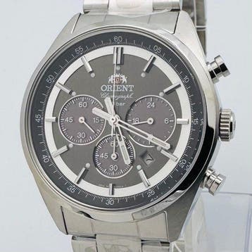 Orient - Neo70s Solar Chronograph - Grey Dial - Zonder, Nieuw