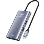 LUXWALLET 10 in 1 USB C Hub – HDMI 4K - 3x USB3.0 – PD tot 1, Verzenden, Nieuw