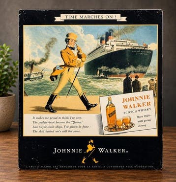 Gedenkplaat bij de pub Johnnie Walker - Plaque - Metaal