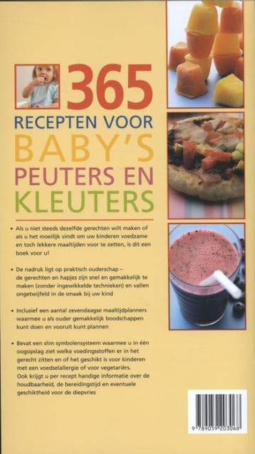 365 recepten voor babys, peuters en kleuters 9789059203068, Verzenden, Zo goed als nieuw, Bridget Wardley