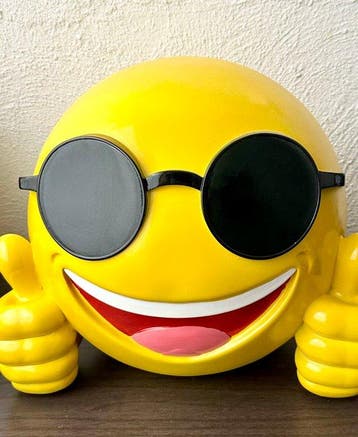 No reserve- Zeer groot Decoratiebeeld “Lachende” emoji met
