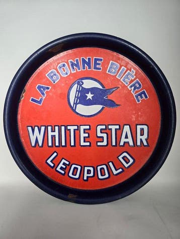 Émaillerie Bruxelloise - Dienblad - Metaal, Emaille - Witte