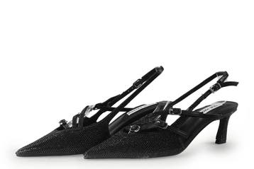 Steve Madden Slingbacks in maat 35½ Zwart, Verzenden, Zwart, Steve Madden, Zo goed als nieuw