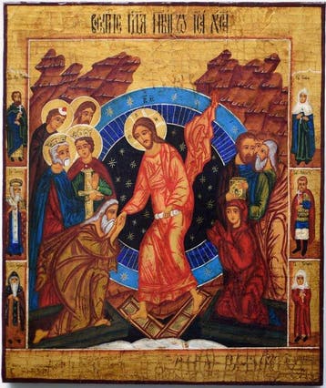 Icoon - Russisch-orthodoxe icoon Opstanding van Jezus -