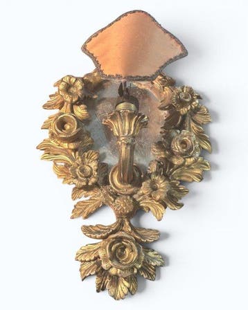 Wandkandelaar - Verguld hout - 1850-1900