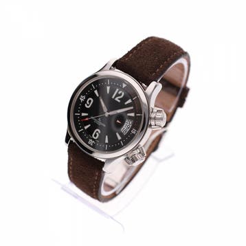 Jaeger LeCoultre Master Compressor 36mm 148.8.60; Automat..., Overige merken, Leer, Polshorloge, Ophalen of Verzenden