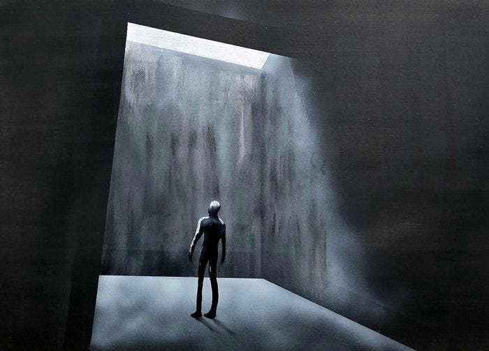 Adam Golly - Into unknown, Antiek en Kunst, Kunst | Schilderijen | Modern