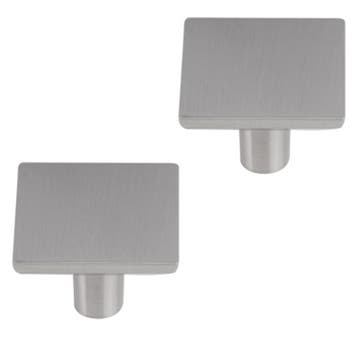 Differnz meubelknop Tilburg 30 mm mat chroom 2 stuks, Verzenden, Nieuw