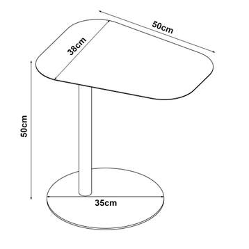 Bijzettafel Nastätten 50x50x38 cm wit mat [en.casa], Huis en Inrichting, Tafels | Bijzettafels, Verzenden, Nieuw
