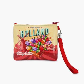 Portemonnee met polsband vintage tulips Holland, Ophalen of Verzenden, Nieuw