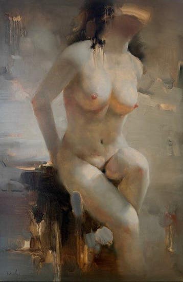 Raihuer (XXe Siècle) - Nu, Antiek en Kunst, Kunst | Schilderijen | Klassiek