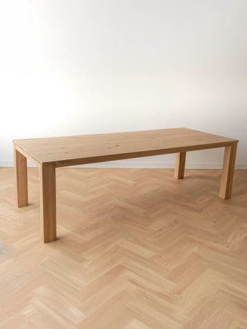 Grote eiken eettafel van 250x100cm | NIEUW | Vavivo, Huis en Inrichting, Eikenhout, Landelijk, Vijf personen of meer, Rechthoekig