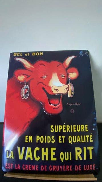 Bel - La Vache qui Rit - targa pubblicitaria - Reclamebord -, Antiek en Kunst