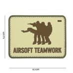 Embleem 3D PVC Airsoft Teamwork coyote