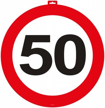 Deurbord 50 Verkeersbord 47cm, Hobby en Vrije tijd, Feestartikelen, Ophalen of Verzenden, Nieuw