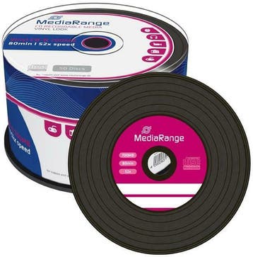 MediaRange | CD-R | 700 MB | Black Vinyl | 50 Stuks, Verzenden, Nieuw