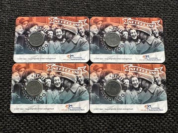 Nederland. Coincard 1 Cent 1942 75 Jaar Bevrijding - Zinken