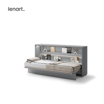 Lenart Bed Concept Horizontaal Opklapbed 90x200 - Grijs, Nieuw