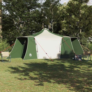 vidaXL Tipi Tent 8-persoons Groen taft, Caravans en Kamperen, Verzenden, Nieuw, Tot en met 2