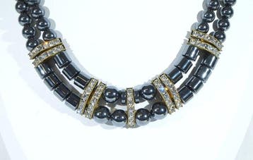Hematiet - Halsketting - met Swarovski-kristallen, Verzamelen