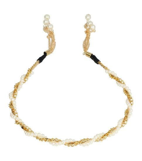 Haarband Diadeem 0,5cm – Parelkralen Ketting – Metaal – Wit, Sieraden, Tassen en Uiterlijk, Uiterlijk | Haarverzorging