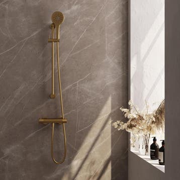 Brauer Gold Carving Glijstangset met Thermostaatkraan -, Ophalen of Verzenden, Nieuw