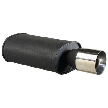SK-Import Universele Uitlaat Demper Sport Rond Zwart 63.5mm, Auto-onderdelen, Ophalen of Verzenden, Nieuw, Universele onderdelen