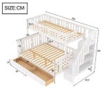 90x Kinderstapelbed met Lattenbodem en Opbergruimte – Wit, Verzenden, Nieuw