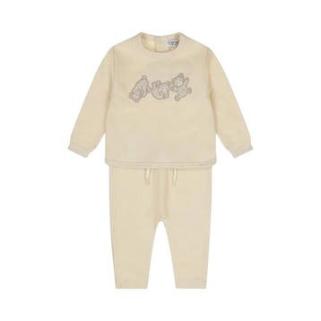 Dirkje meisjes baby set off white beertjes - 68 (4-6, Ophalen of Verzenden, Nieuw