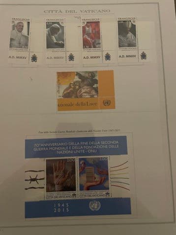 Vaticaanstad 2015 - Jaargang 2015 compleet; nieuwe gum, Gestempeld